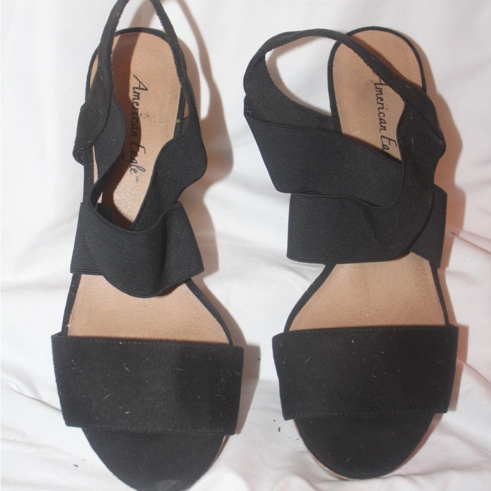 American Eagle Outfitters Black Strappy Sandals - Picture 2 of 7